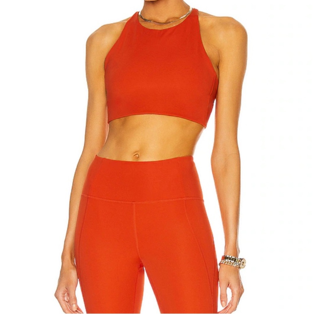 Girlfriend Collective Topanga Halter Bra in Tart